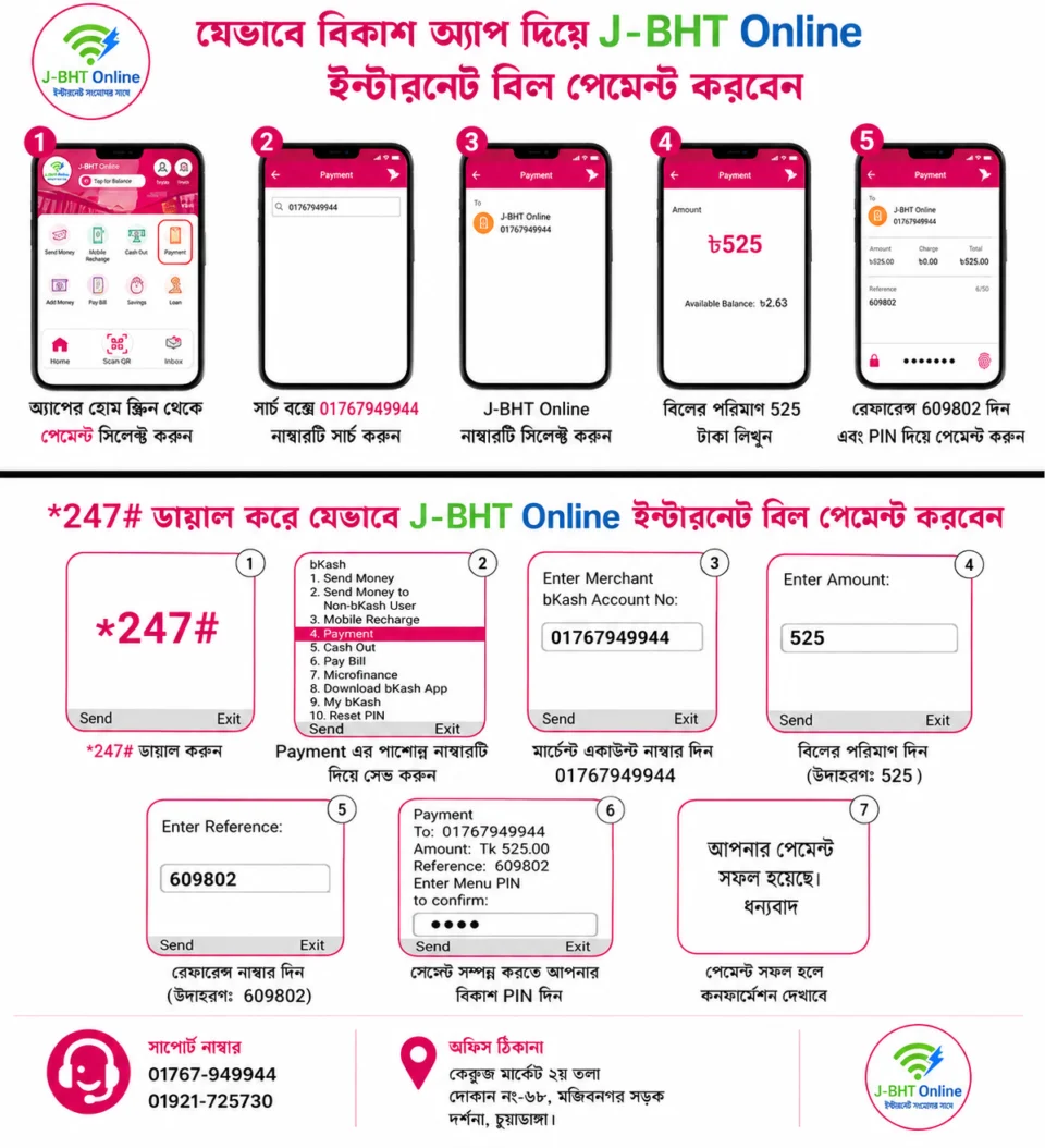 ইন্টারনেট বিল বিকাশ প্যামেন্ট & Internet Bill BKash Payment