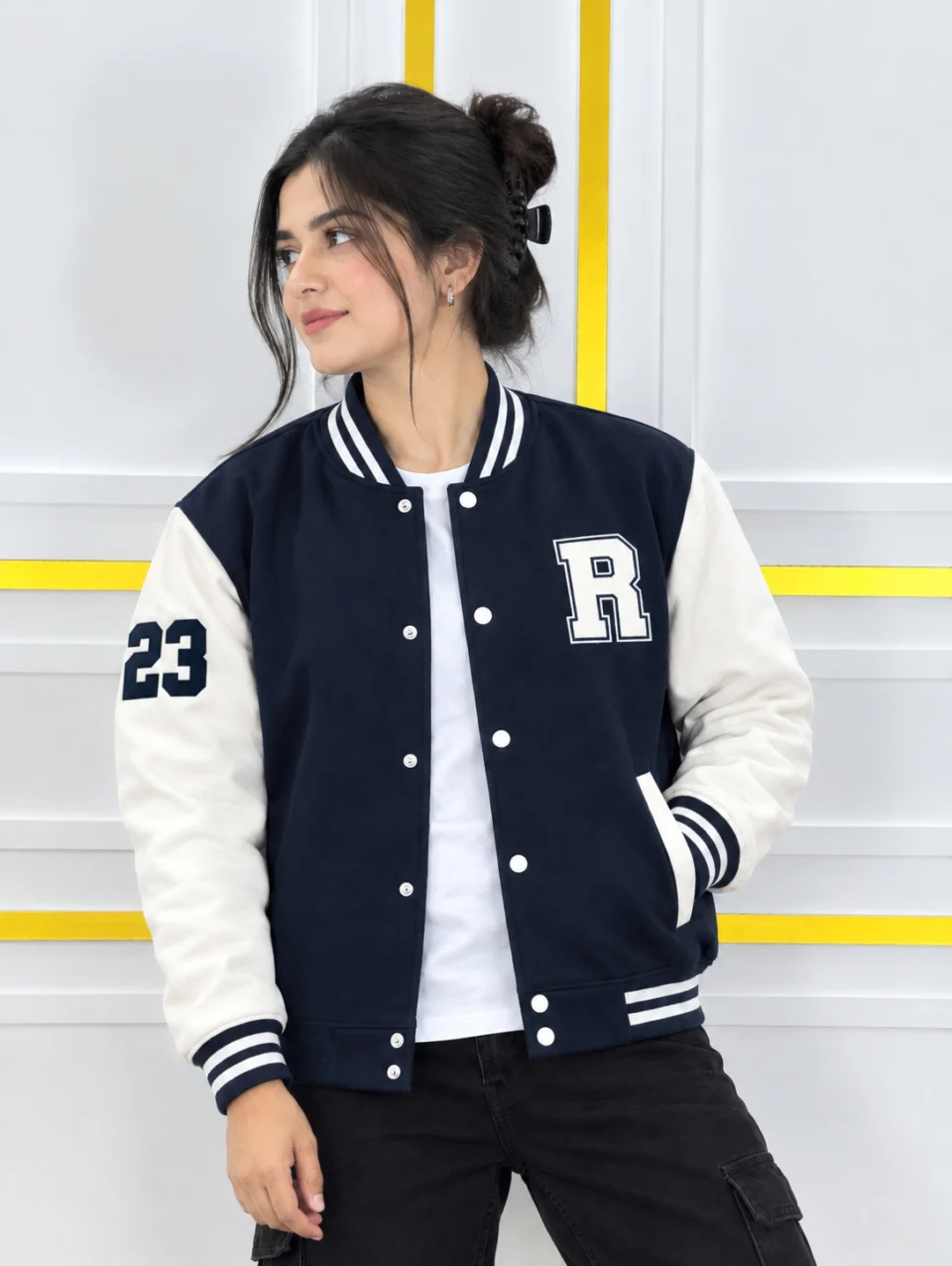 Stylish Cotton Varsity Jacket